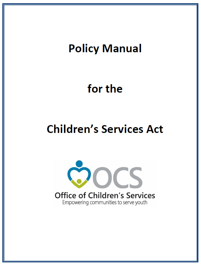User's Guilde for Children's Service Act Manual